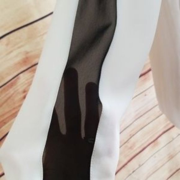 Decree black and white button down blouse - Picture 4 of 8